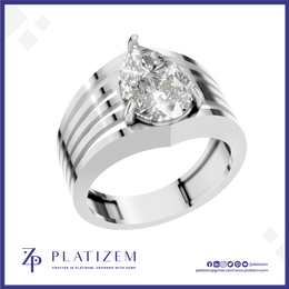 Pear Shaped Lab Grown Diamond Engagement Ring