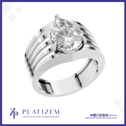 3 Carat Pear Shaped Lab Grown Diamond Ring