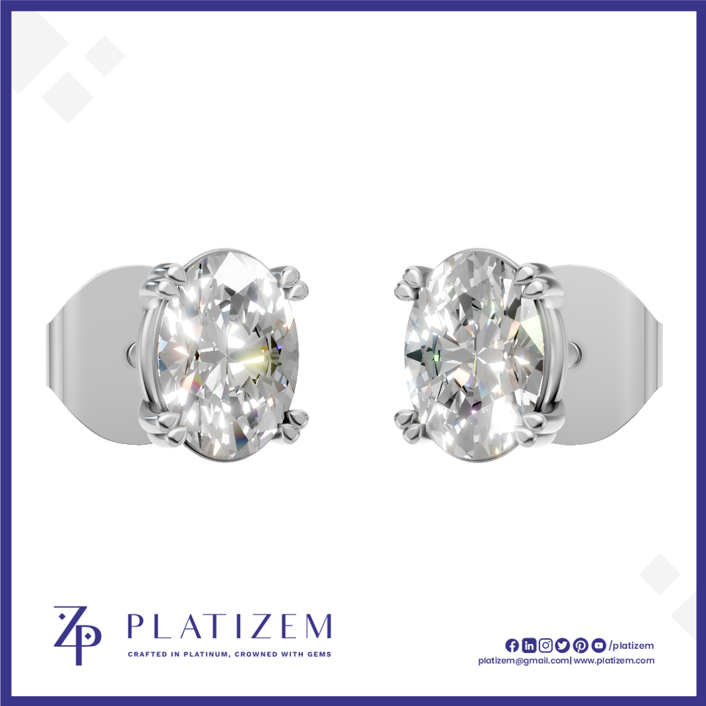 Oval Laboratory Grown Diamond Earrings Laboratory Grown