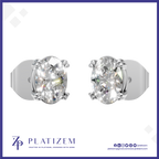 Oval Laboratory Grown Diamond Earrings Laboratory Grown