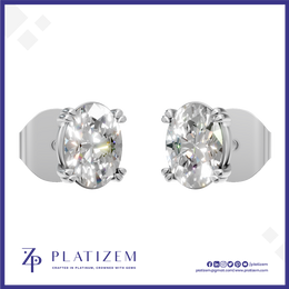 Oval Lab Grown Diamond Earrings Lab Grown