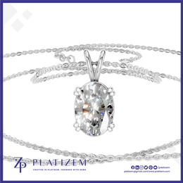 1 Carat Oval Lab Grown Diamond Pendant