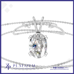 2 Carat Oval Lab Grown Diamond Pendant