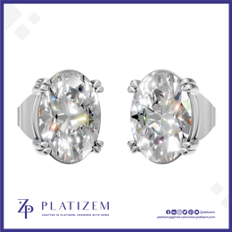Oval Shaped Lab Grown Diamond Earrings