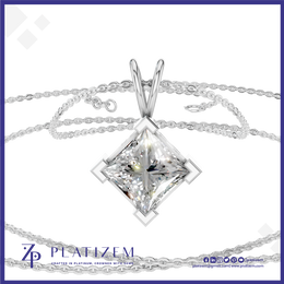 2 Carat Princess Cut Lab Grown Diamond Pendant