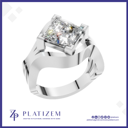3 Carat Princess Cut Lab Grown Diamond Ring