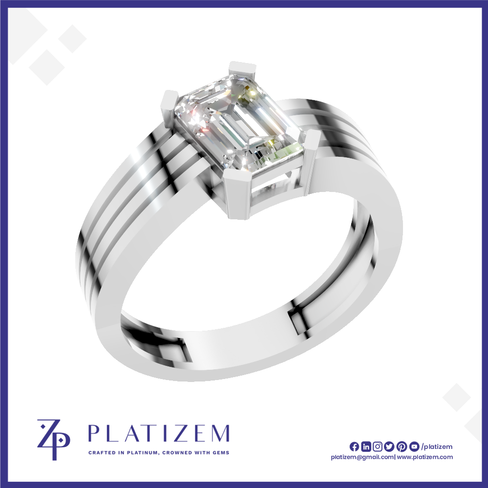 Emerald Cut Laboratory Grown Diamond Engagement Ring