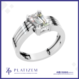 Emerald Cut Lab Grown Diamond Engagement Ring
