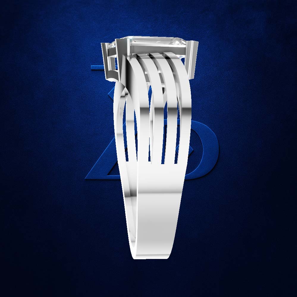 Emerald Cut Laboratory Grown Diamond Engagement Ring