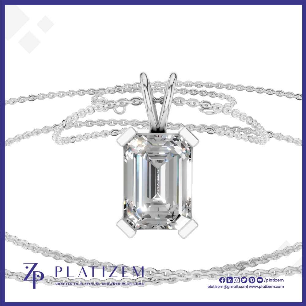 Emerald Cut Solitaire Pendant