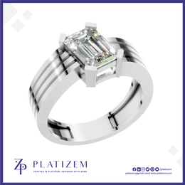 2.5 carat emerald cut engagement ring