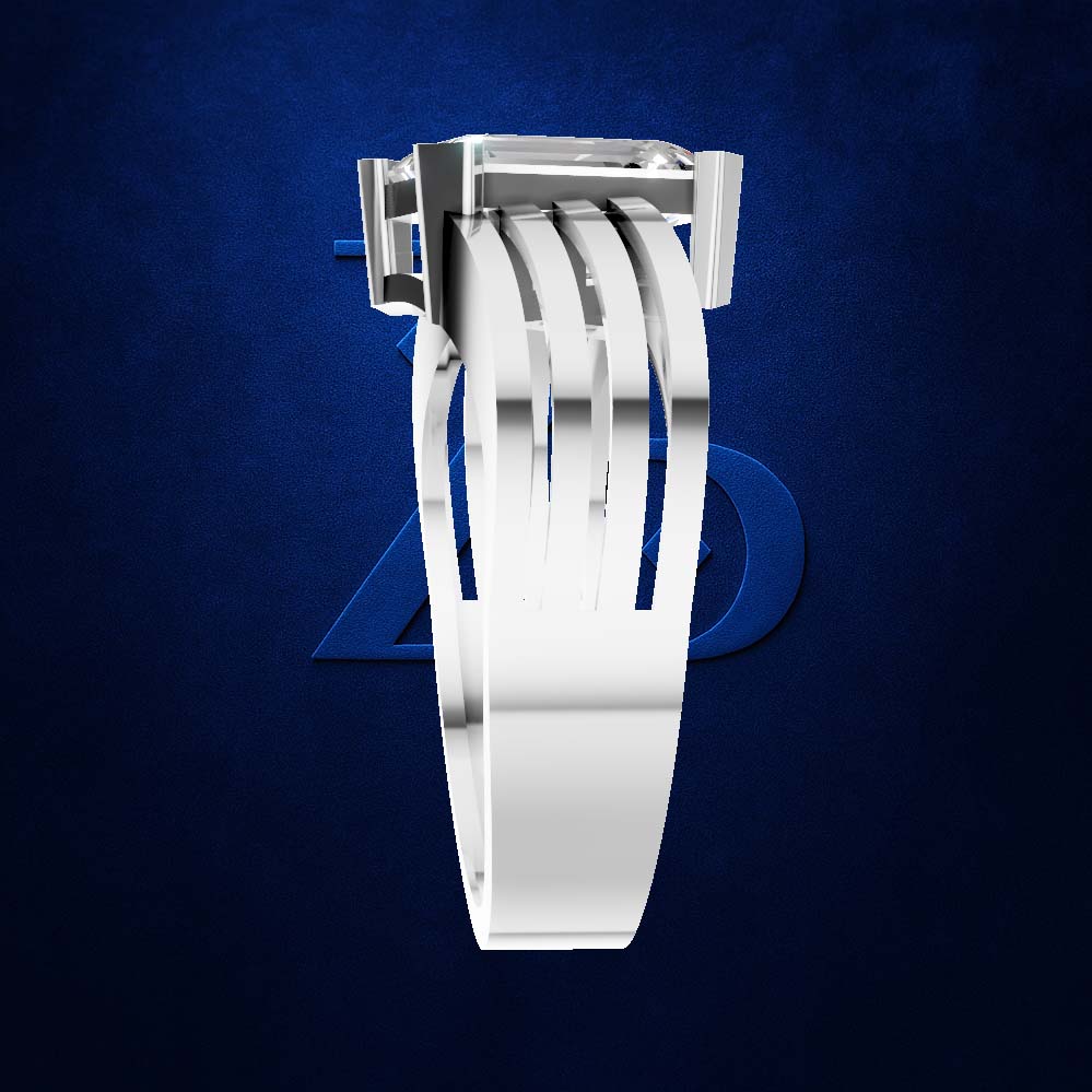 2.5 carat emerald cut engagement ring
