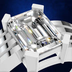 2.5 carat emerald cut engagement ring