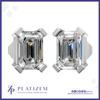 Emerald Cut Laboratory Grown Diamond Earrings