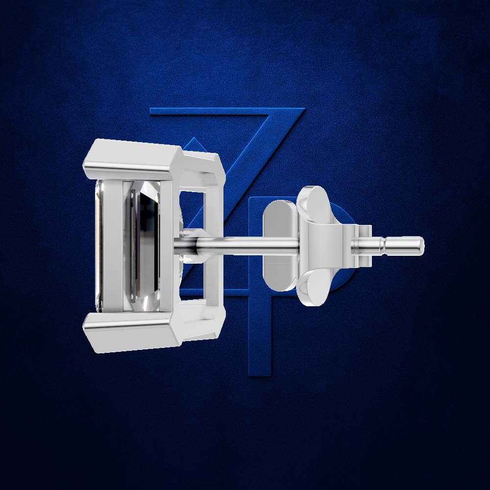 Emerald Cut Laboratory Grown Diamond Earrings