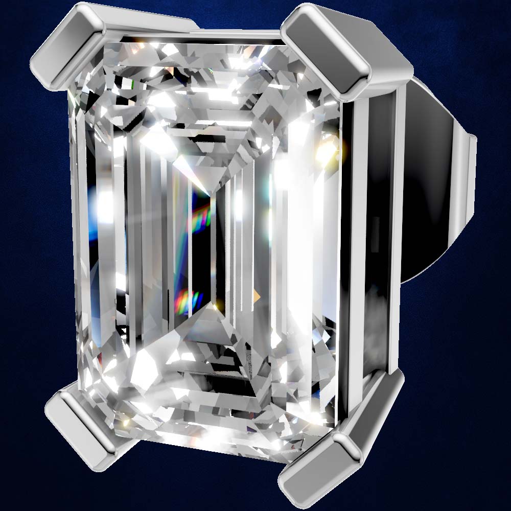 Emerald Cut Laboratory Grown Diamond Earrings