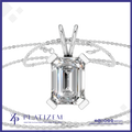 3 Carat Emerald Cut Laboratory Grown Diamond Pendant