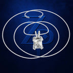 3 Carat Emerald Cut Laboratory Grown Diamond Pendant