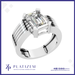 3 Carat Emerald Cut Lab Grown Diamond Ring