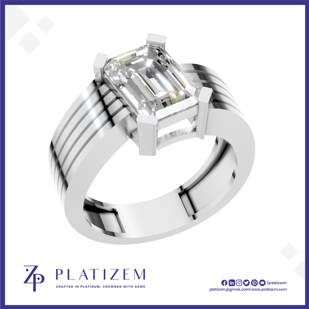 3 Carat Emerald Cut Laboratory Grown Diamond Ring