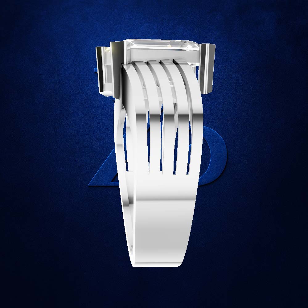3 Carat Emerald Cut Laboratory Grown Diamond Ring
