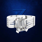 3 Carat Emerald Cut Laboratory Grown Diamond Ring