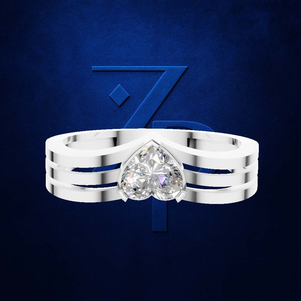 Laboratory Grown Diamond Ring Heart Shape
