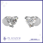 Heart Shaped Laboratory Grown Diamond Earrings Studs