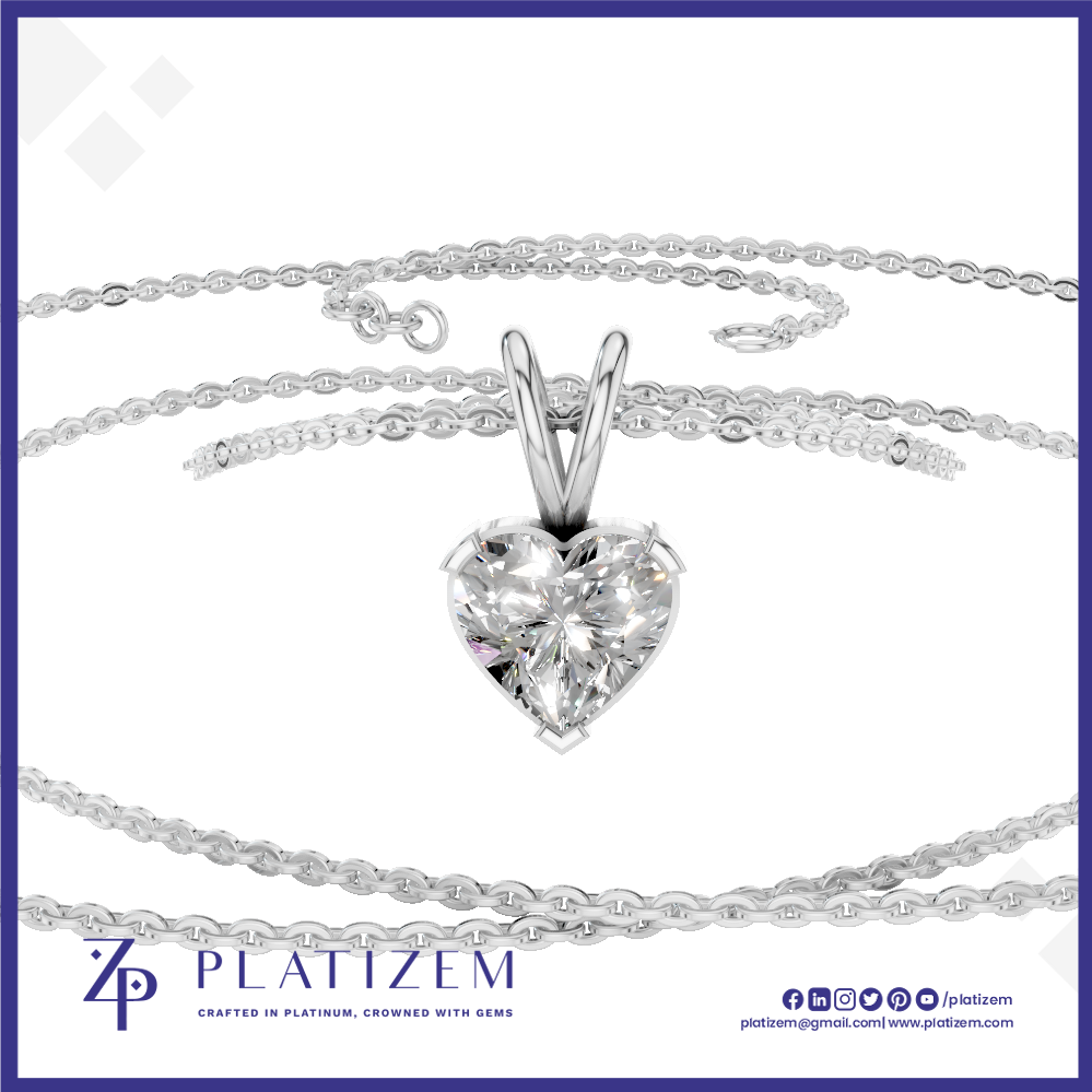 Laboratory Grown Diamond Heart Necklace Pendant