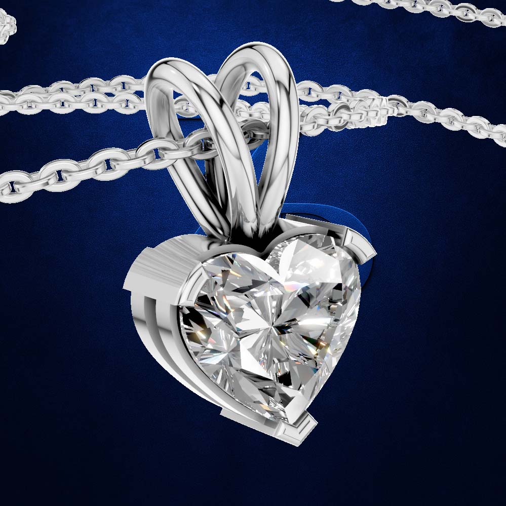Laboratory Grown Diamond Heart Necklace Pendant