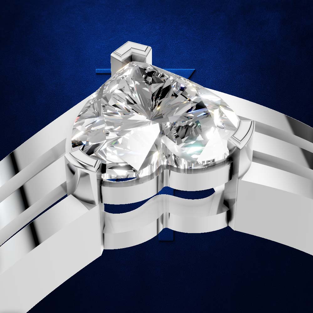 Heart Laboratory Grown Diamond Engagement Ring