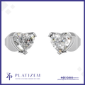 Laboratory Grown Diamond Heart Stud Earrings