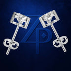 Laboratory Grown Diamond Heart Stud Earrings