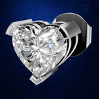 Laboratory Grown Diamond Heart Stud Earrings