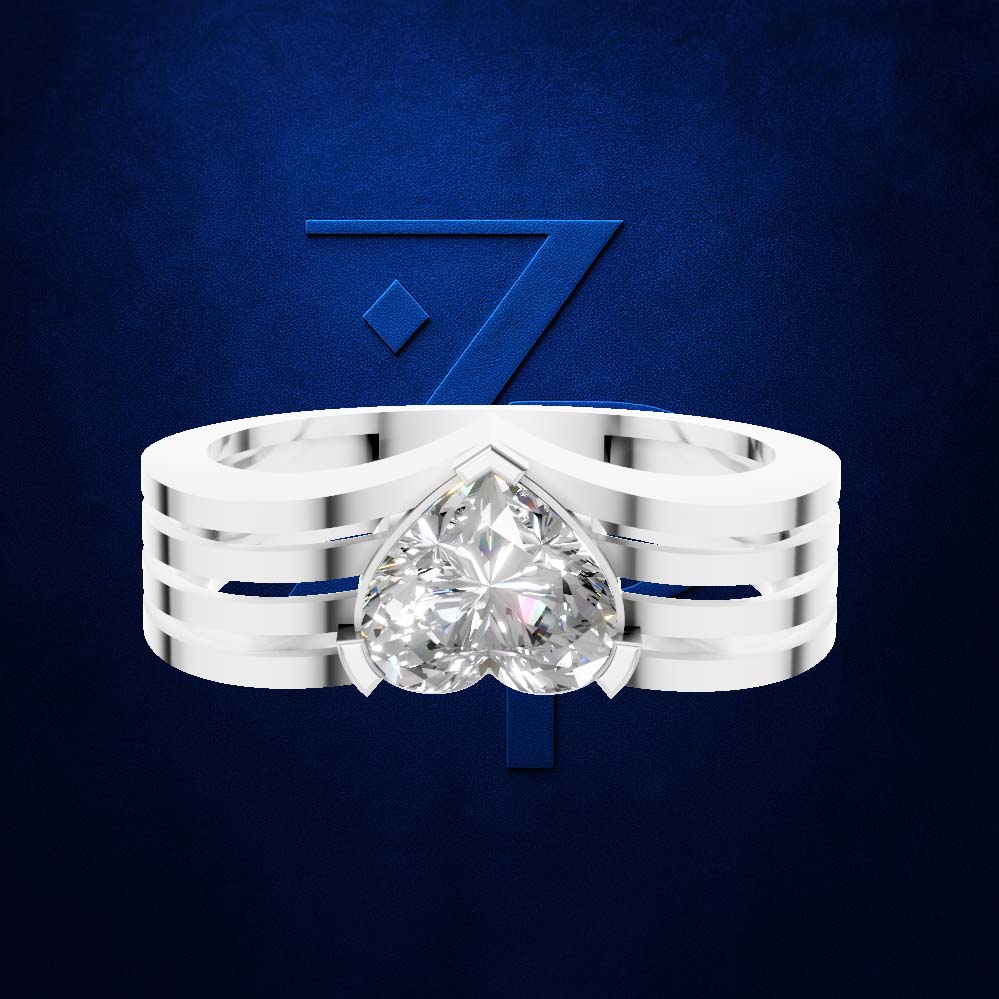 1 Carat Heart Shaped Laboratory Grown Diamond Ring