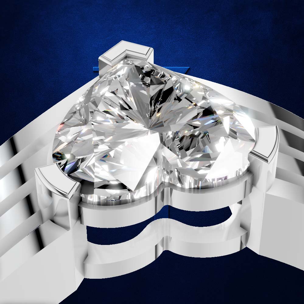 1 Carat Heart Shaped Laboratory Grown Diamond Ring