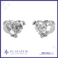Heart Shaped Laboratory Grown Diamond Earrings