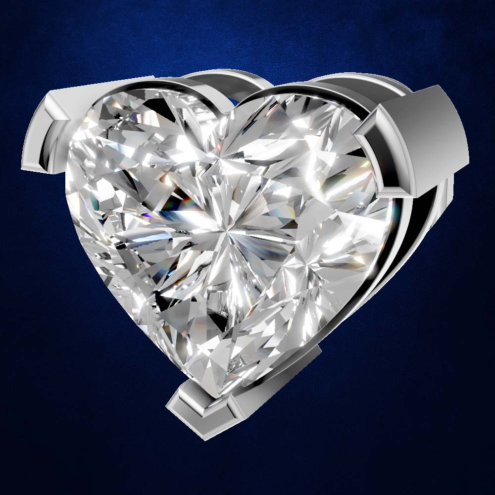 Heart Shaped Laboratory Grown Diamond Earrings