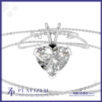 2 Carat Heart Shaped Laboratory Grown Diamond Pendant