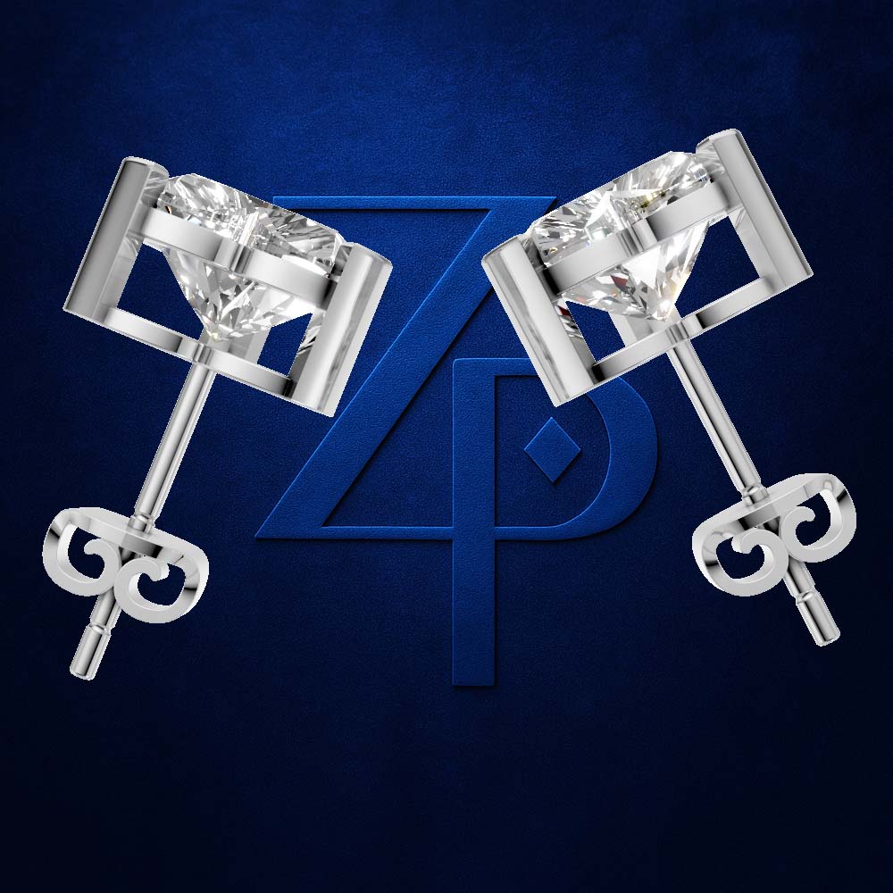 Gold With Heart Shaped Laboratory Grown Diamond Earrings