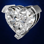 Gold With Heart Shaped Laboratory Grown Diamond Earrings