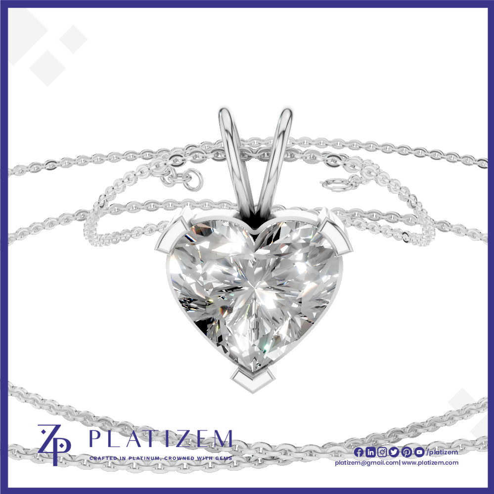 2.5 Carat Heart Cut Laboratory Grown Diamond Pendant