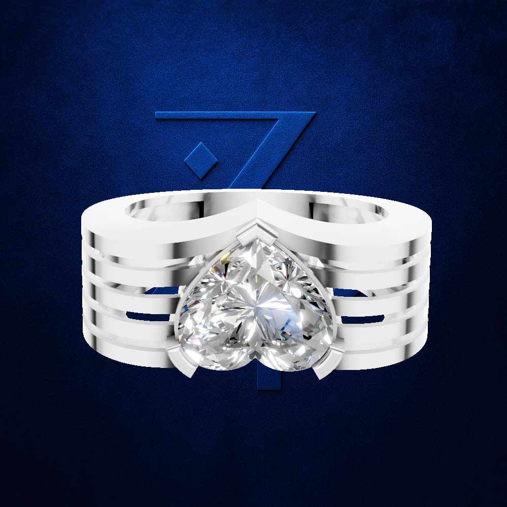 2.5 Carat Heart Shaped Laboratory Grown Diamond Ring