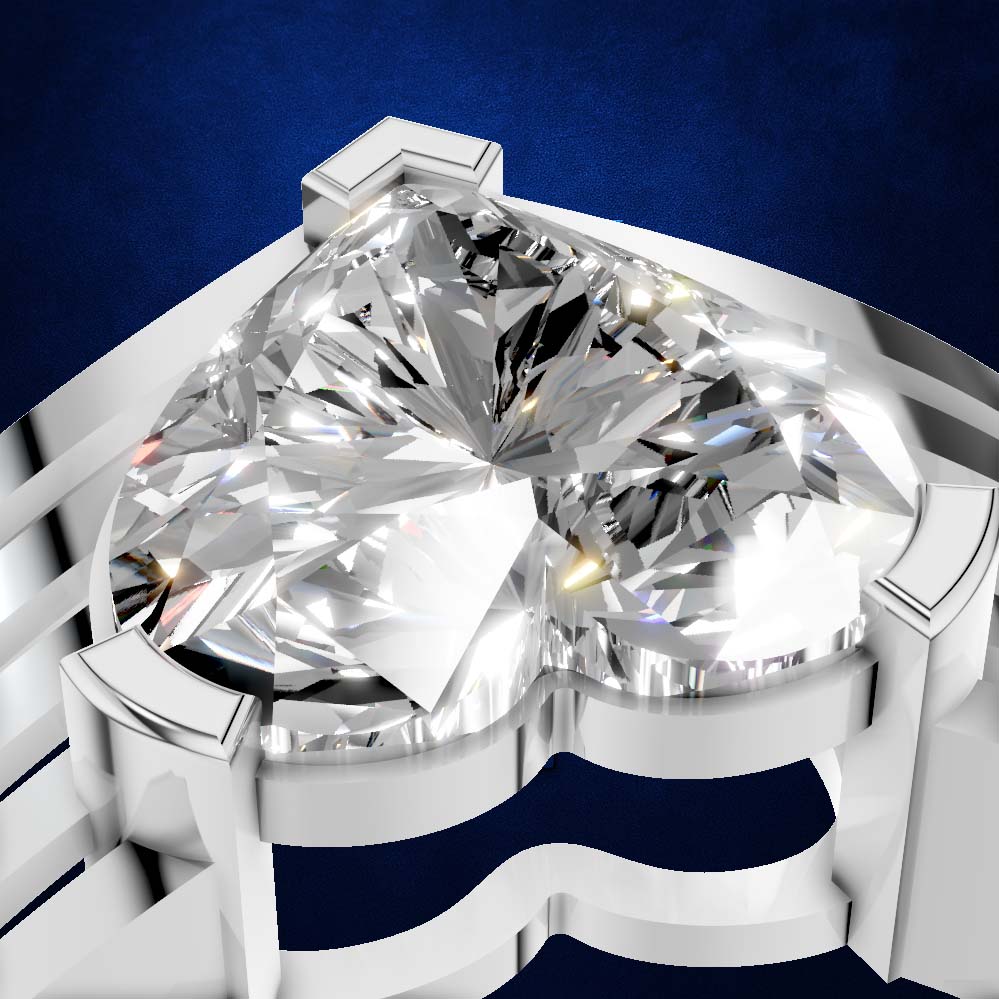 2.5 Carat Heart Shaped Laboratory Grown Diamond Ring