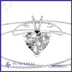 3 Carat Heart Shaped Laboratory Grown Diamond Pendant