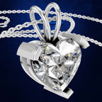 3 Carat Heart Shaped Laboratory Grown Diamond Pendant