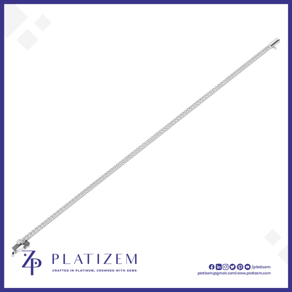 Petite Diamond Tennis Bracelet for Women with Fold Over Clasp