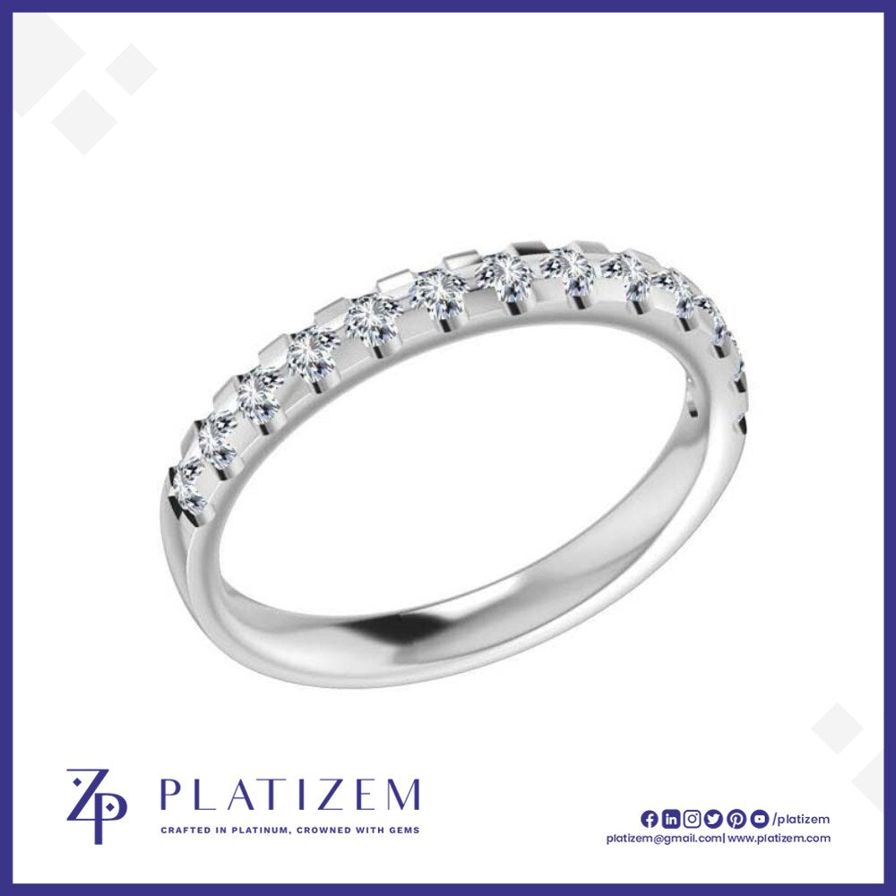 Half Eternity Diamond Wedding Band for Women
