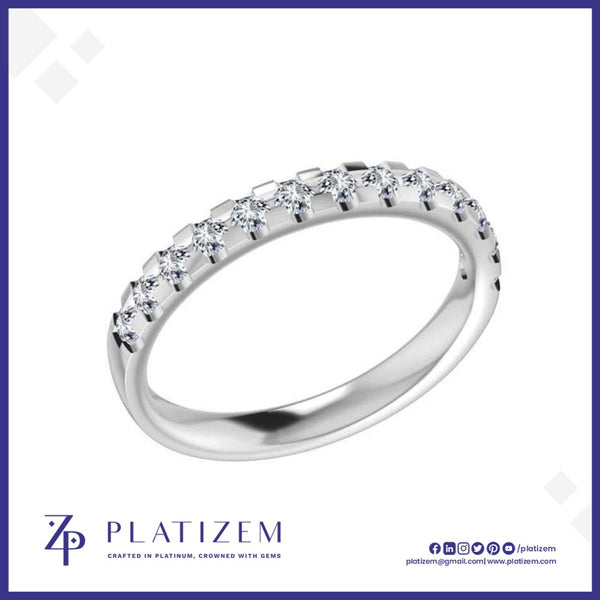 Half Eternity Diamond Wedding Band for Women