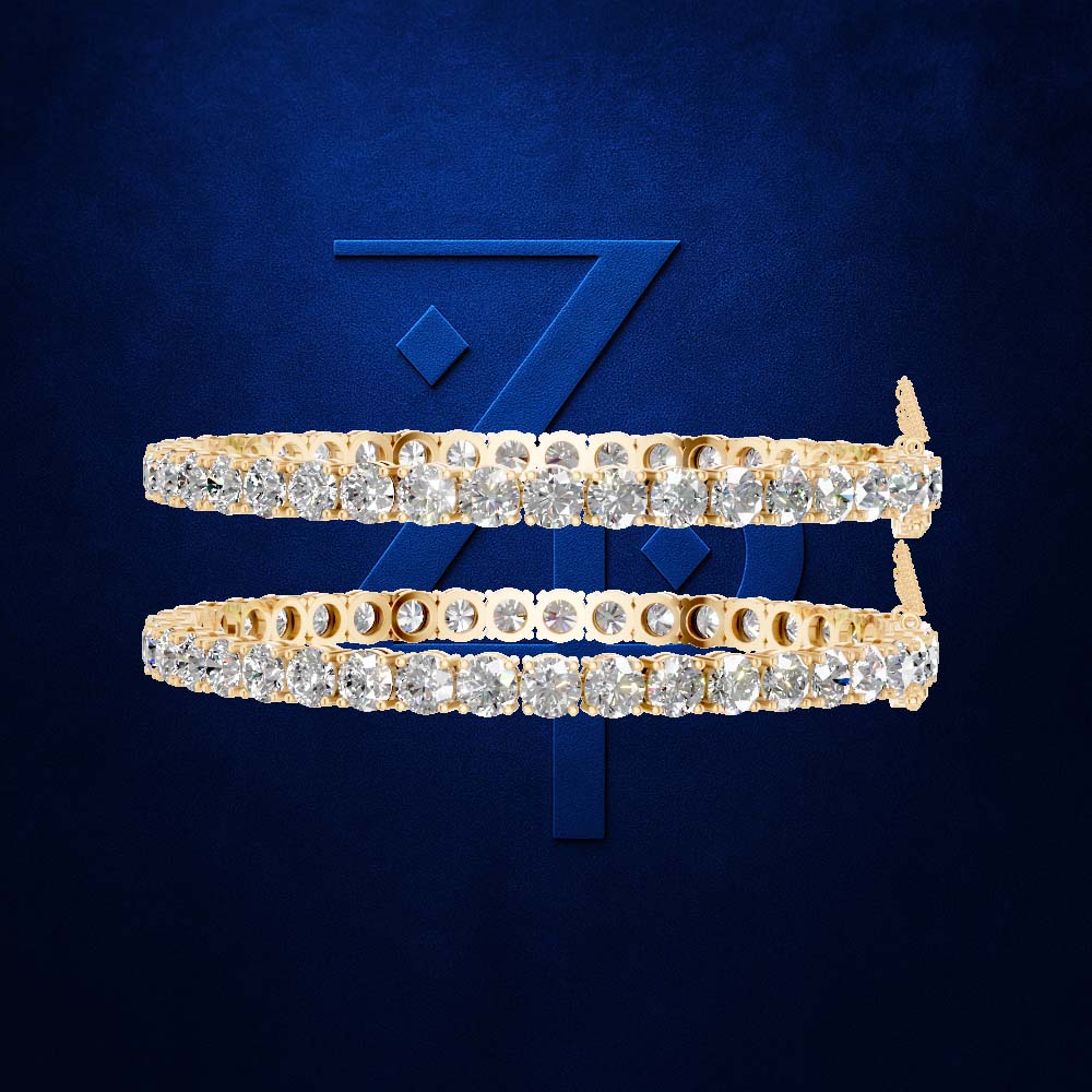 Platinum With Lab Grown Diamond Tennis Bracelet